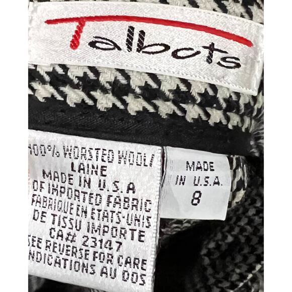 Vintage Talbots Black and White Checkered Skirt - Picture 7 of 7
